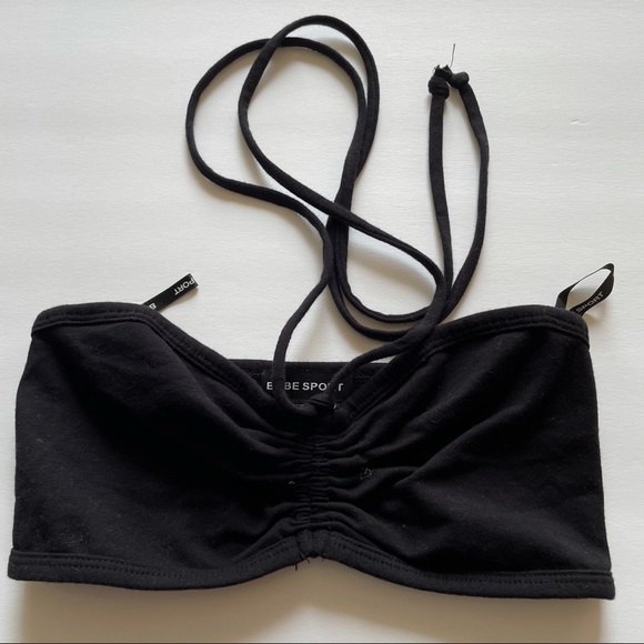 BEBE sport black halter bandeau - Picture 2 of 3
